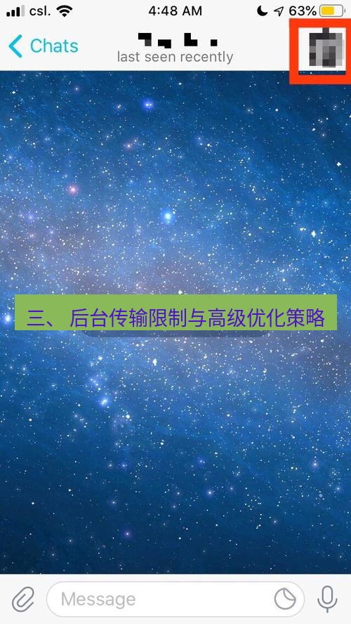 Telegram电脑版 三、 后台传输限制与高级优化策略