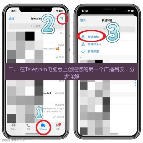 Telegram电脑版 二、 在Telegram电脑版上创建您的第一个广播列表：分步详解