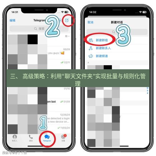 Telegram电脑版 三、 高级策略：利用“聊天文件夹”实现批量与规则化管理