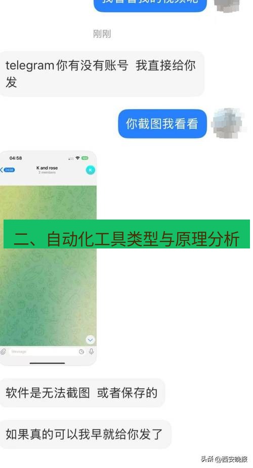 Telegram电脑版 二、自动化工具类型与原理分析