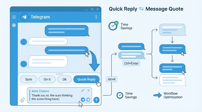 快速回复与引用消息功能界面