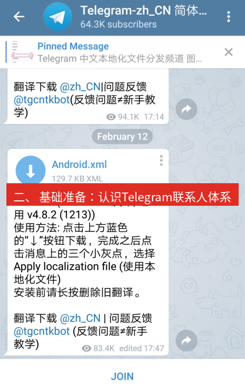 Telegram电脑版 二、 基础准备：认识Telegram联系人体系
