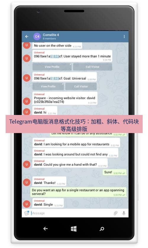Telegram电脑版 Telegram电脑版消息格式化技巧：加粗、斜体、代码块等高级排版