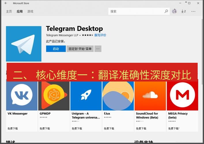 Telegram电脑版 二、 核心维度一：翻译准确性深度对比